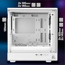 TAG Gamerz Starlight ARGB Mid-Tower M-ATX Gaming Cabinet (White) overview 6