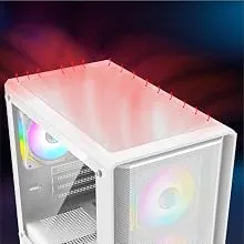TAG Gamerz Starlight ARGB Mid-Tower M-ATX Gaming Cabinet (White) overview 8