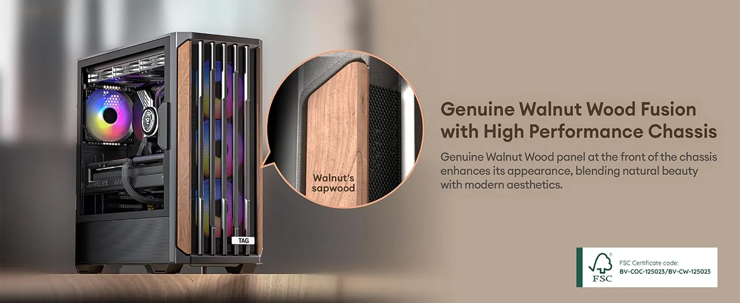 TAG Gamerz Stellar Alpha ARGB ATX Mid Tower Cabinet (Black) overview 1