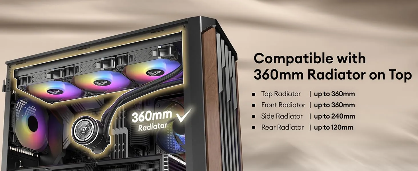 TAG Gamerz Stellar Alpha ARGB ATX Mid Tower Cabinet (Black) overview 6