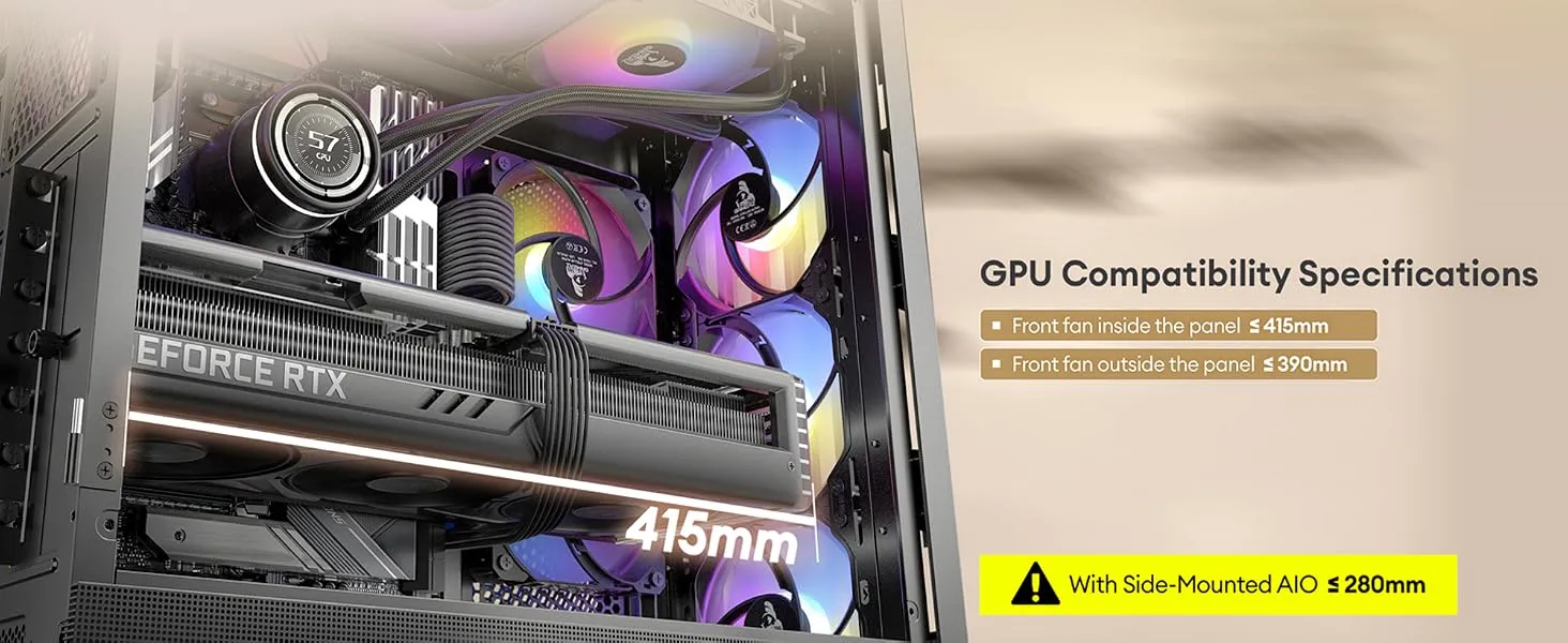 TAG Gamerz Stellar Alpha ARGB ATX Mid Tower Cabinet (Black) overview 7