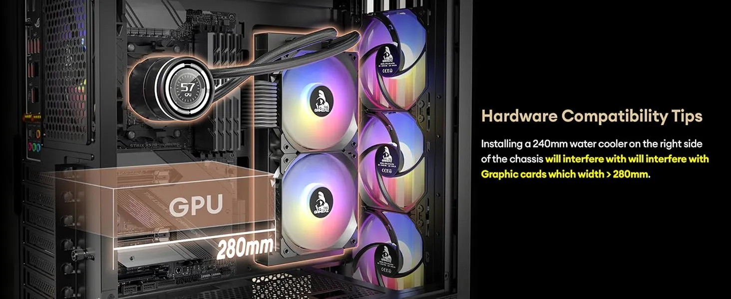 TAG Gamerz Stellar Alpha ARGB ATX Mid Tower Cabinet (Black) overview 8