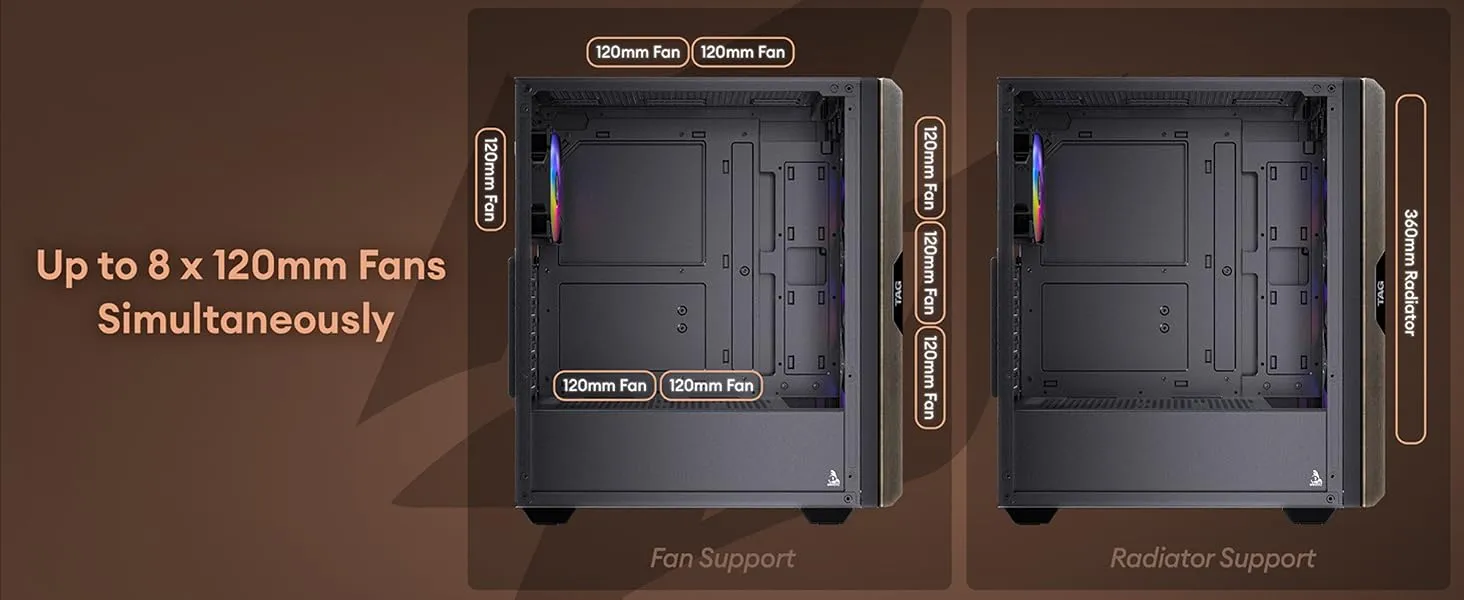 TAG Gamerz Stellar Elite ARGB Mid Tower ATX Gaming PC Cabinet overview 10