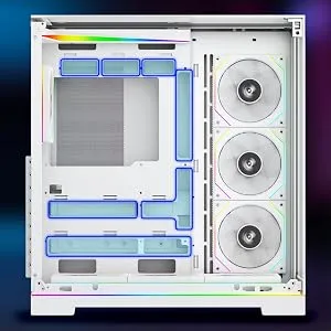 TAG Gamerz Supernova ARGB EATX Mid Tower Cabinet (White) overview 8