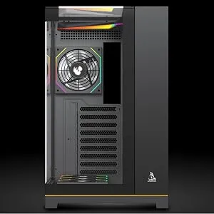TAG Gamerz Supernova Mid-Tower Computer Case/Gaming Cabinet with 3 Side Glass Panoramic View| Pre-Installed 7 ARGB PWM Fans | Anti Sag Bracket | Support Reverse Connection motherboards PC CASE Black overview 12