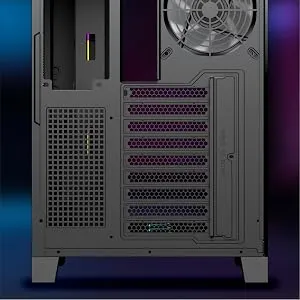 TAG Gamerz Supernova Mid-Tower Computer Case/Gaming Cabinet with 3 Side Glass Panoramic View| Pre-Installed 7 ARGB PWM Fans | Anti Sag Bracket | Support Reverse Connection motherboards PC CASE Black overview 9