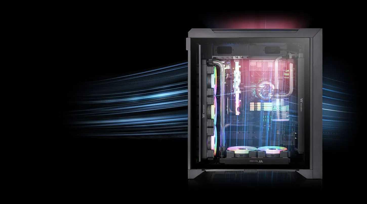 Thermaltake CTE C700 TG ARGB Mid-Tower Chassis (Black) overview 1