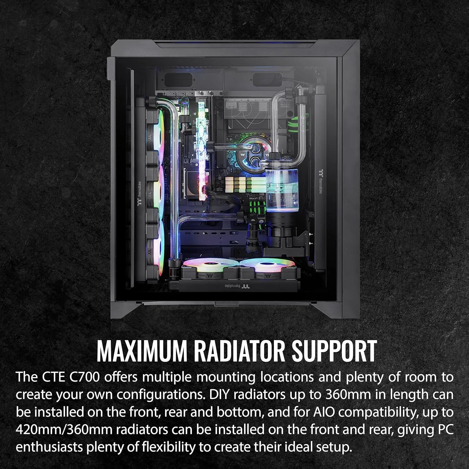 Thermaltake CTE C700 TG ARGB Mid-Tower Chassis (Black) overview 10