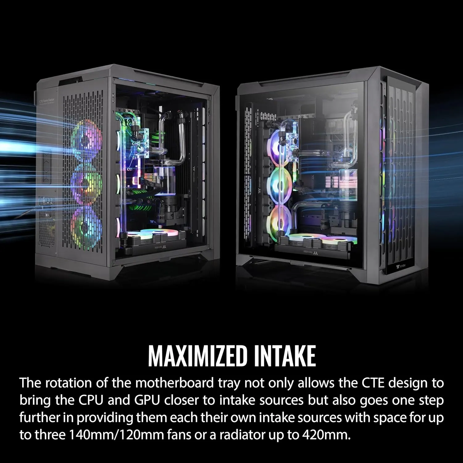 Thermaltake CTE C700 TG ARGB Mid-Tower Chassis (Black) overview 8