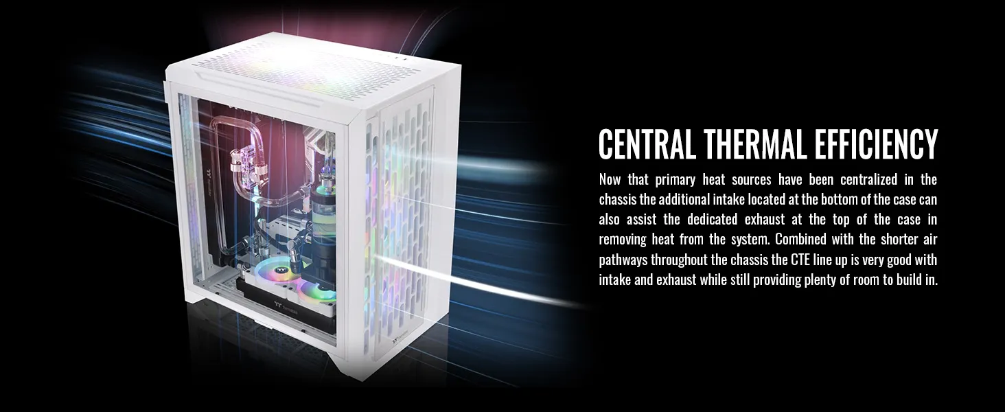Thermaltake CTE C700 TG ARGB Snow Mid Tower Chassis overview 9