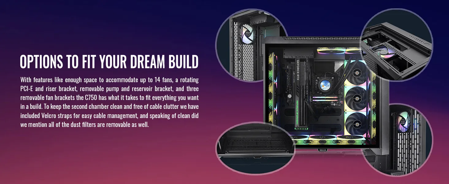 Thermaltake CTE C750 TG ARGB (E-ATX) Full Tower Cabinet (Black) overview 10