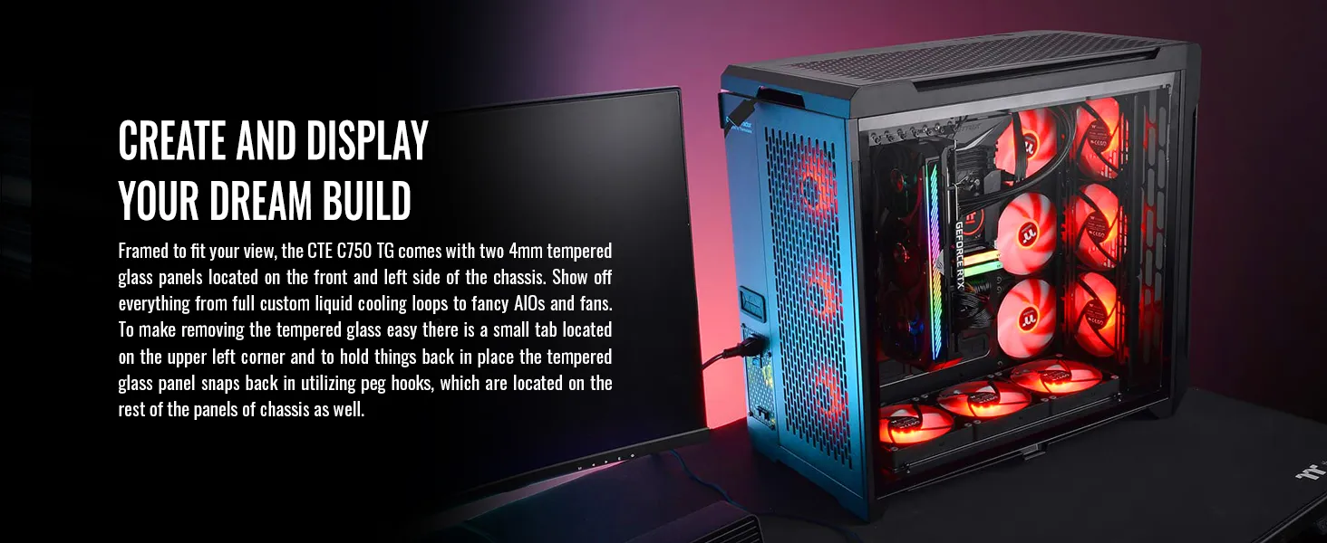 Thermaltake CTE C750 TG ARGB (E-ATX) Full Tower Cabinet (Black) overview 18