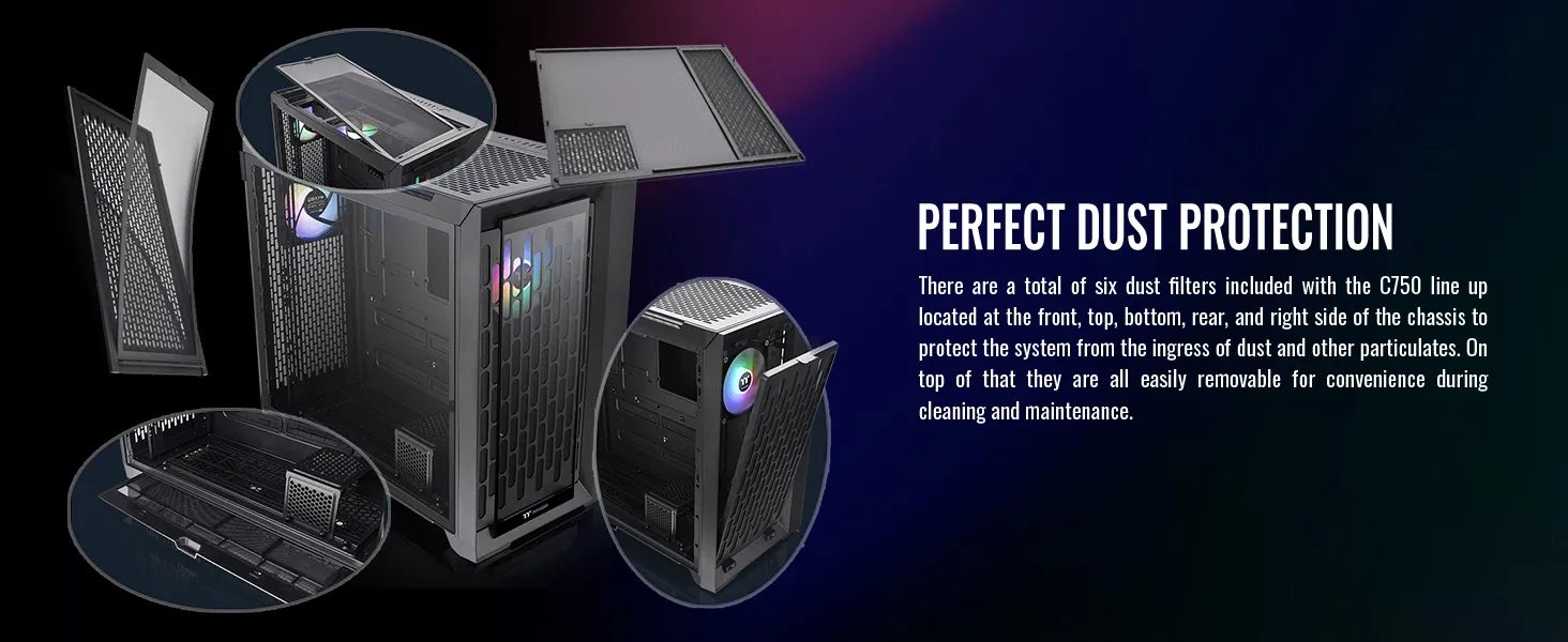 Thermaltake CTE C750 TG ARGB (E-ATX) Full Tower Cabinet (Black) overview 25
