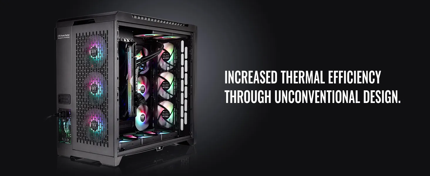 Thermaltake CTE C750 TG ARGB (E-ATX) Full Tower Cabinet (Black) overview 5