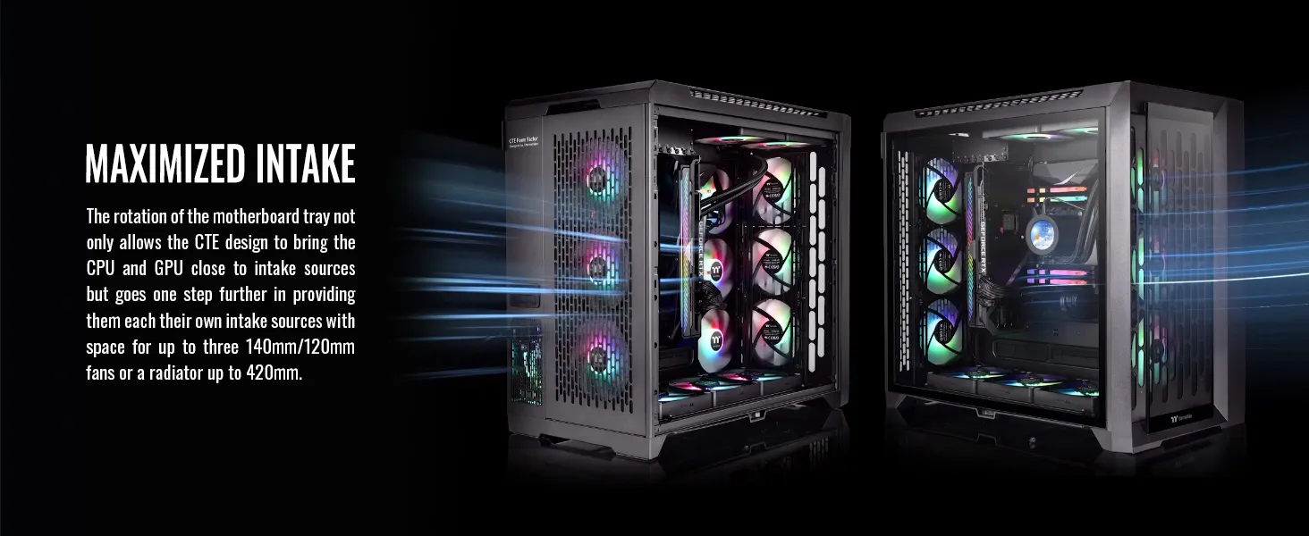 Thermaltake CTE C750 TG ARGB (E-ATX) Full Tower Cabinet (Black) overview 7