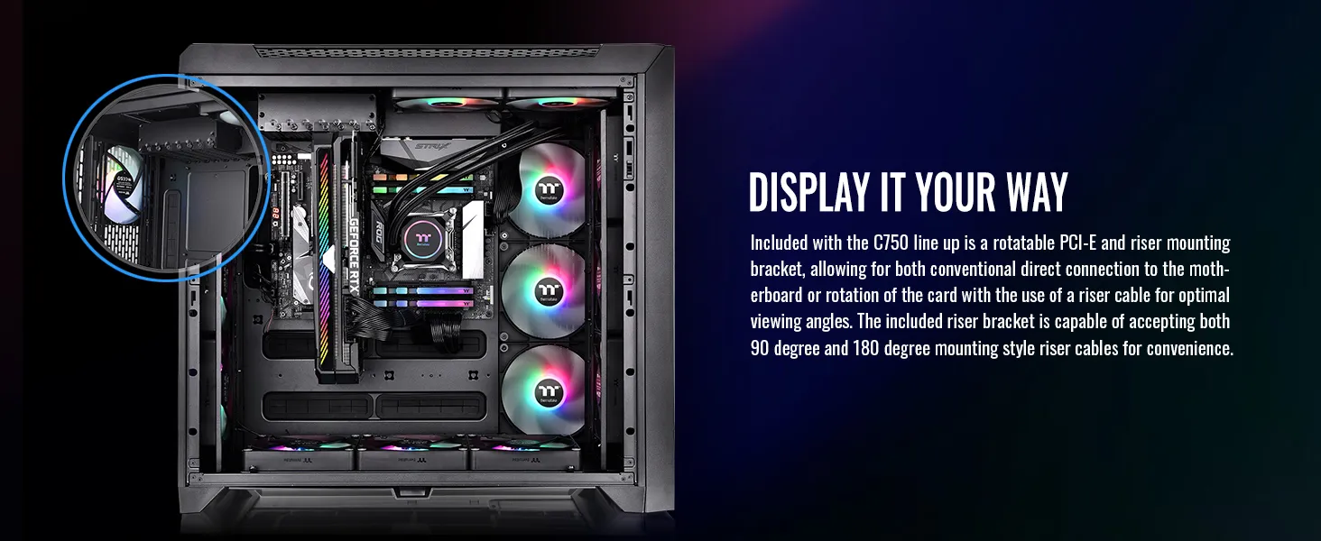 Thermaltake CTE C750 TG ARGB (E-ATX) Full Tower Cabinet (Black) overview 9