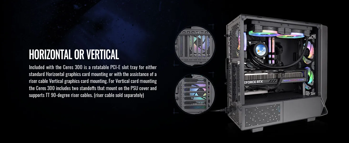 Thermaltake Ceres 300 TG ARGB (E-ATX) Mid Tower Cabinet (Black) overview 10