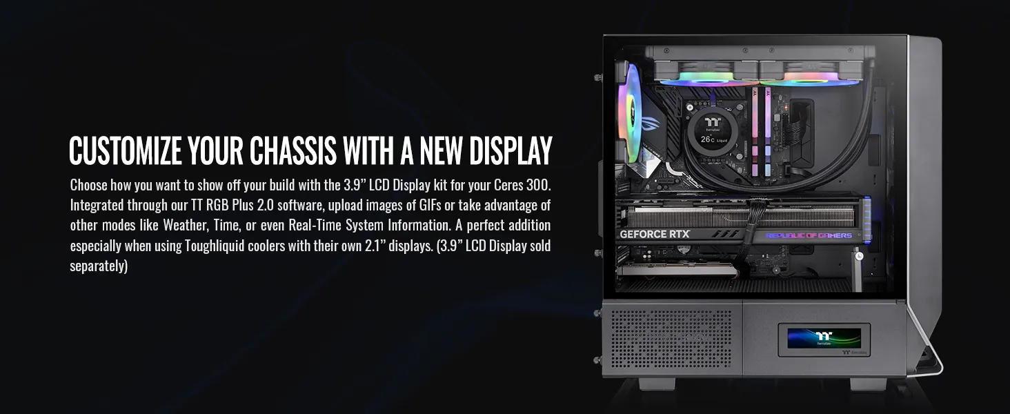Thermaltake Ceres 300 TG ARGB (E-ATX) Mid Tower Cabinet (Black) overview 5