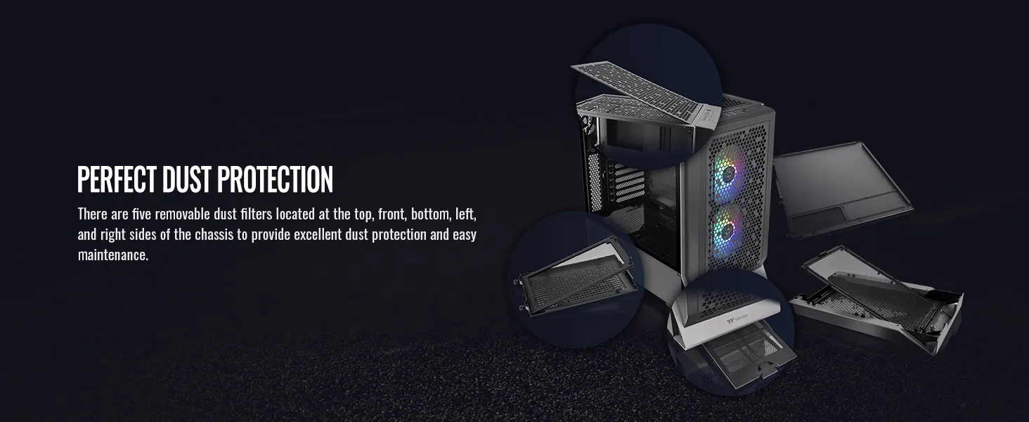 Thermaltake Ceres 300 TG ARGB (E-ATX) Mid Tower Cabinet (Black) overview 8