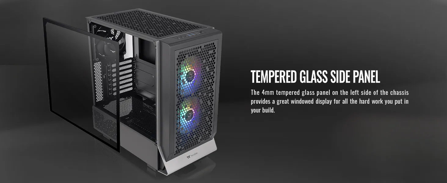 Thermaltake Ceres 300 TG ARGB (E-ATX) Mid Tower Cabinet (Black) overview 9