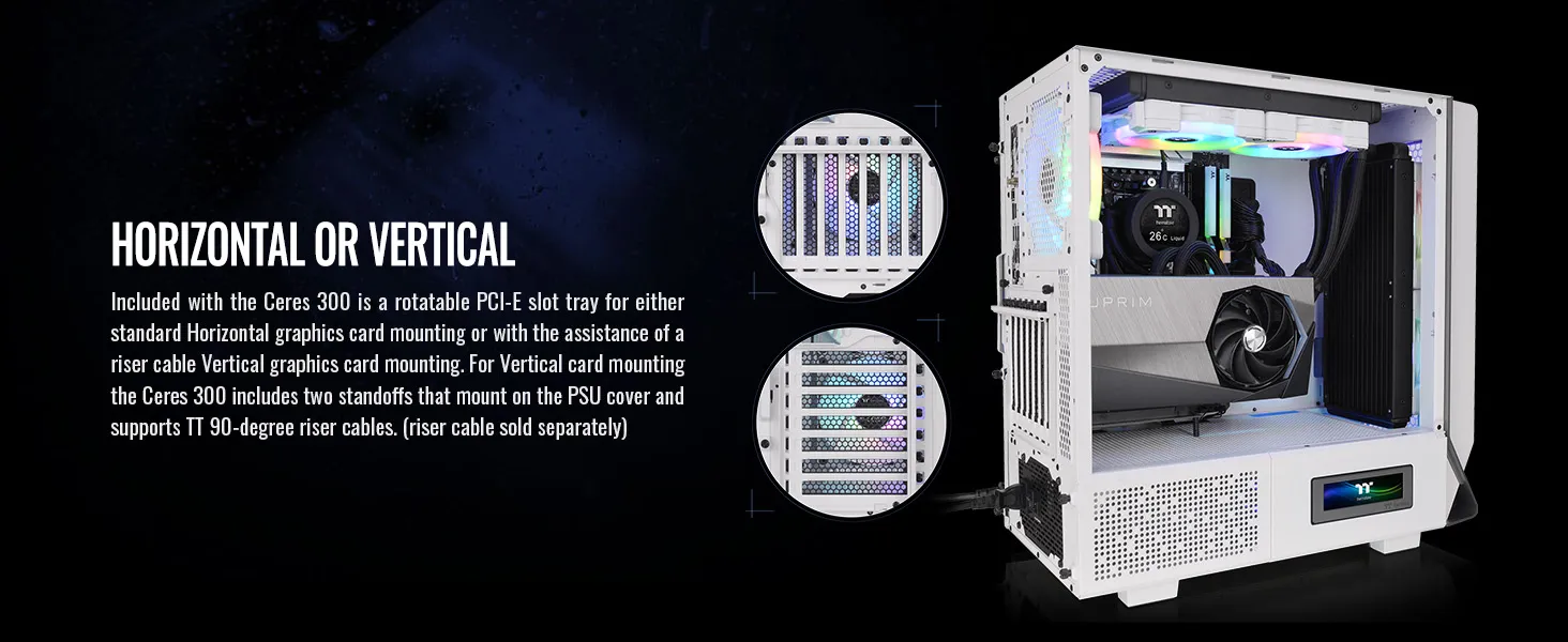 Thermaltake Ceres 300 TG ARGB (E-ATX) Mid Tower Cabinet (White) overview 8