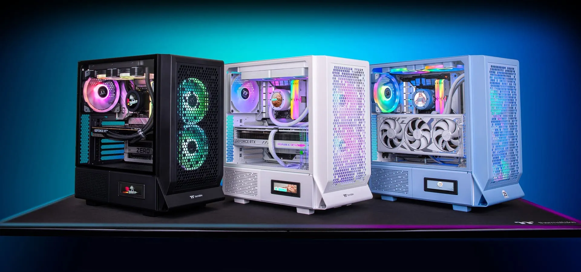 Thermaltake Ceres 330 TG ARGB Snow (E-ATX) Mid Tower Cabinet (White) overview 2
