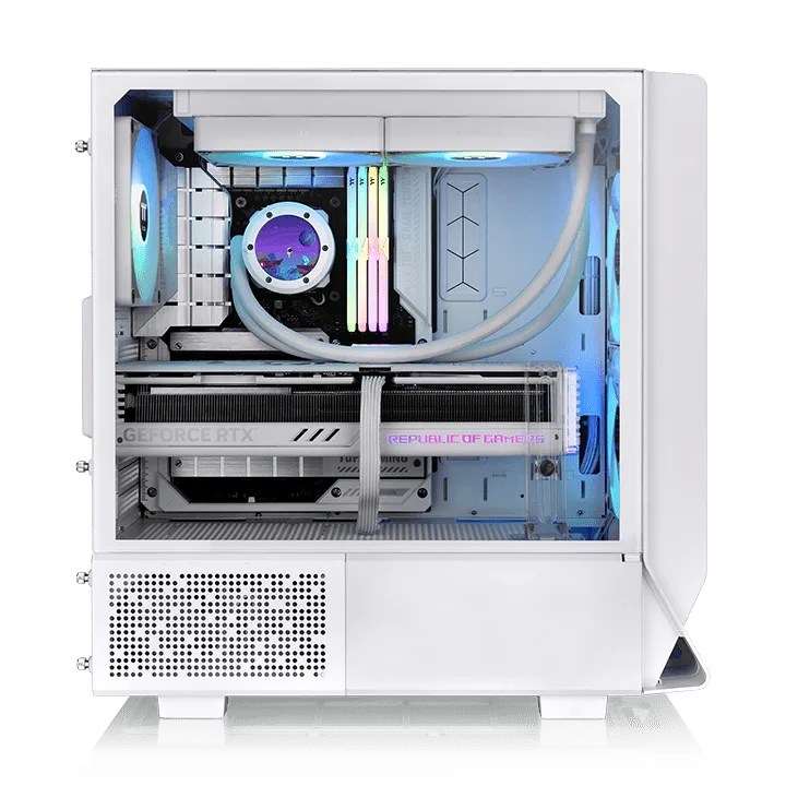 Thermaltake Ceres 330 TG ARGB Snow (E-ATX) Mid Tower Cabinet (White) overview 3