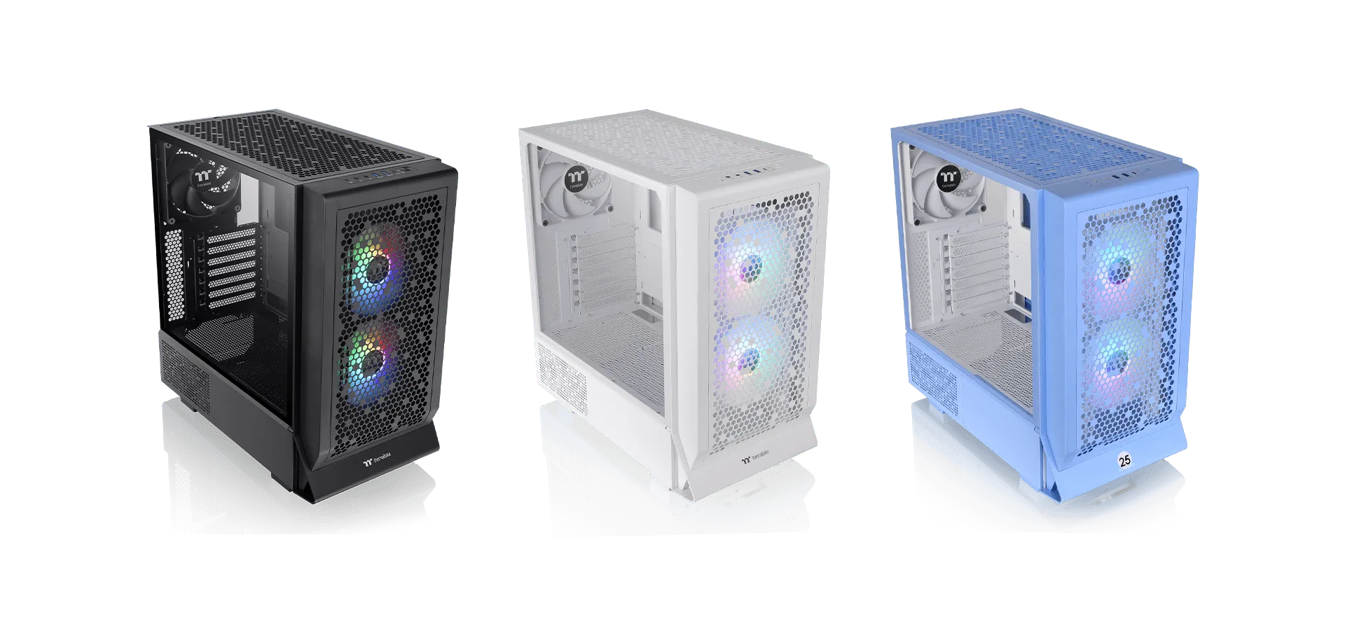 Thermaltake Ceres 330 TG ARGB Snow (E-ATX) Mid Tower Cabinet (White) overview 5