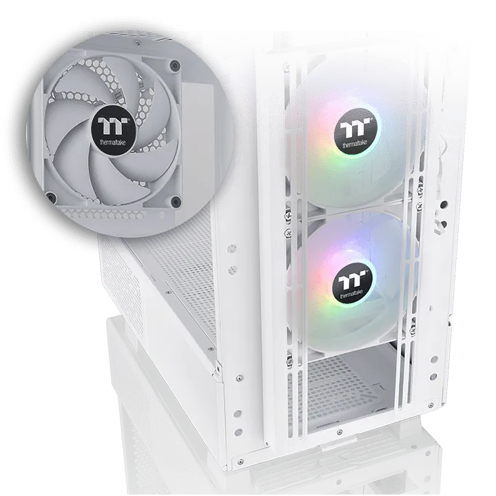 Thermaltake Ceres 330 TG ARGB Snow (E-ATX) Mid Tower Cabinet (White) overview 7