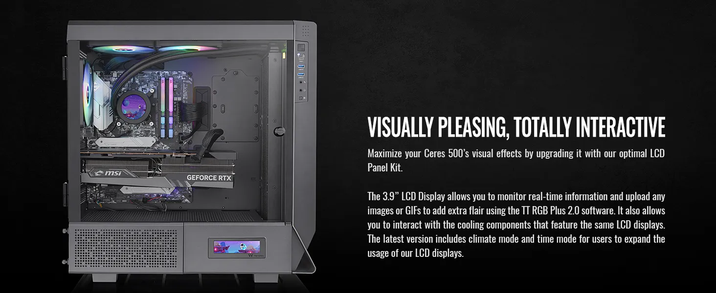 Thermaltake Ceres 500 TG ARGB (E-ATX) Mid Tower Cabinet (Black) overview 7