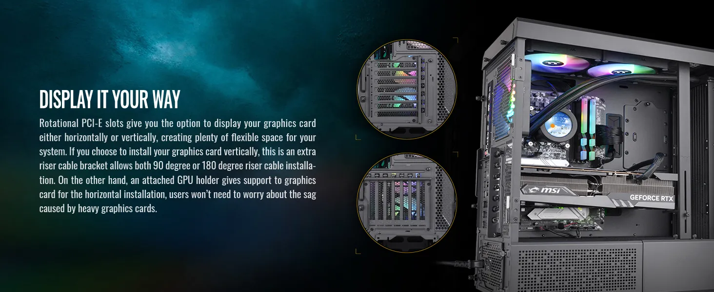 Thermaltake Ceres 500 TG ARGB (E-ATX) Mid Tower Cabinet (Black) overview 8