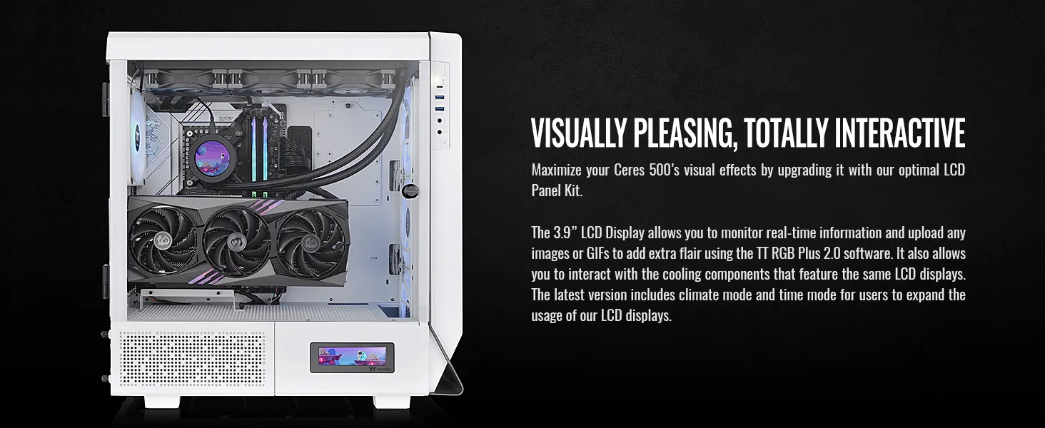 Thermaltake Ceres 500 TG ARGB Snow (E-ATX) Mid Tower Cabinet (White) overview 12