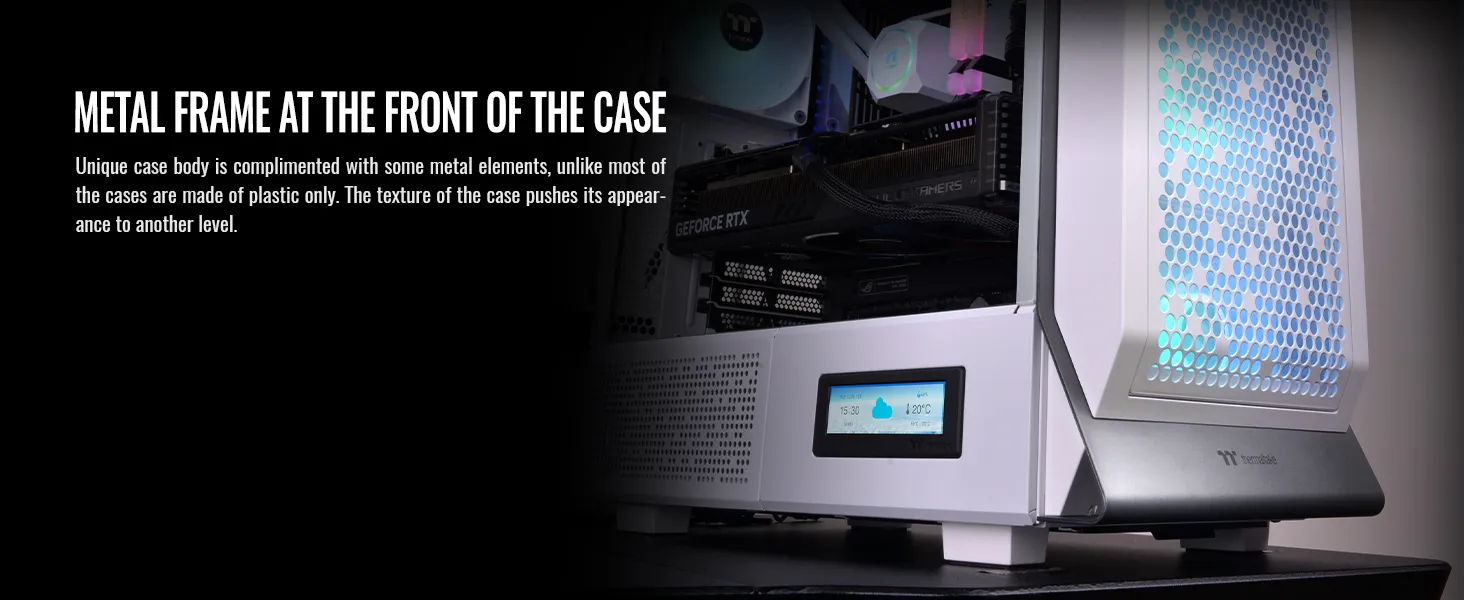 Thermaltake Ceres 500 TG ARGB Snow (E-ATX) Mid Tower Cabinet (White) overview 9