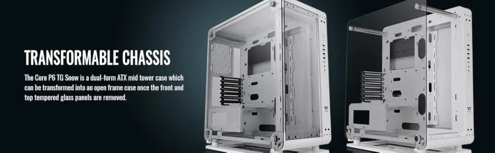 Thermaltake Core P6 TG Snow (ATX) Mid Tower Cabinet (White) overview 8