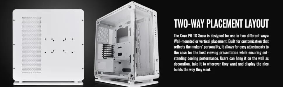 Thermaltake Core P6 TG Snow (ATX) Mid Tower Cabinet (White) overview 9