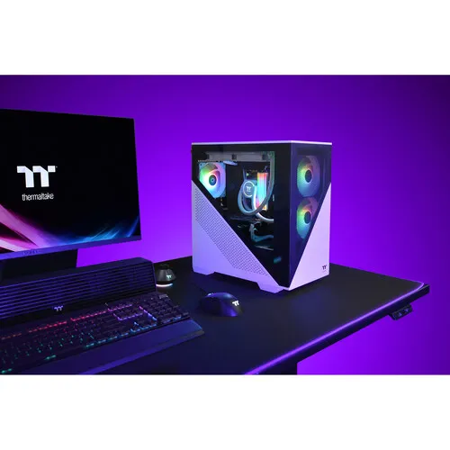 Thermaltake Divider 170 TG Snow ARGB Micro Case (White) overview 1