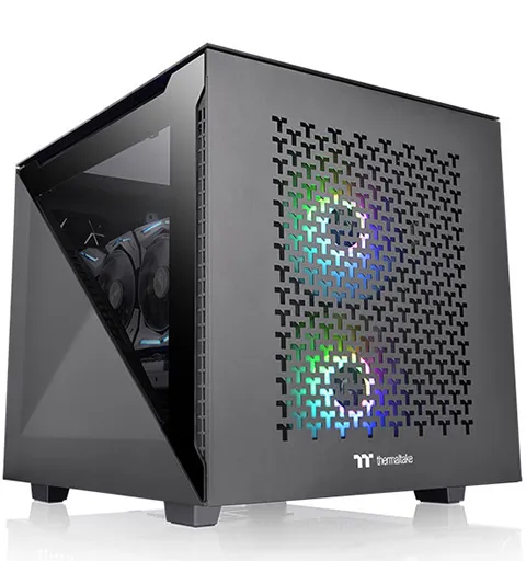 Thermaltake Divider 200 TG Air Black Edition Micro-ATX Tempered Glass overview 1