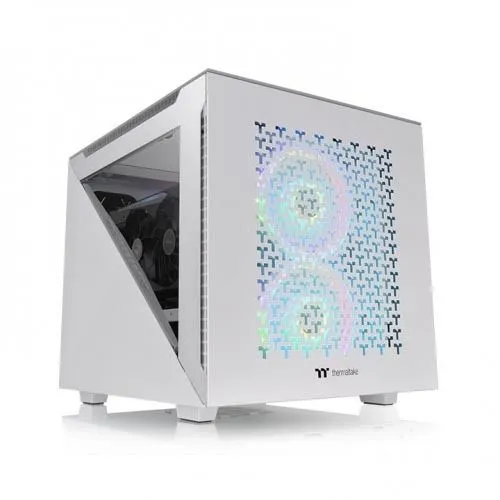 Thermaltake Divider 200 TG Air White Edition Micro-ATX Tempered Glass