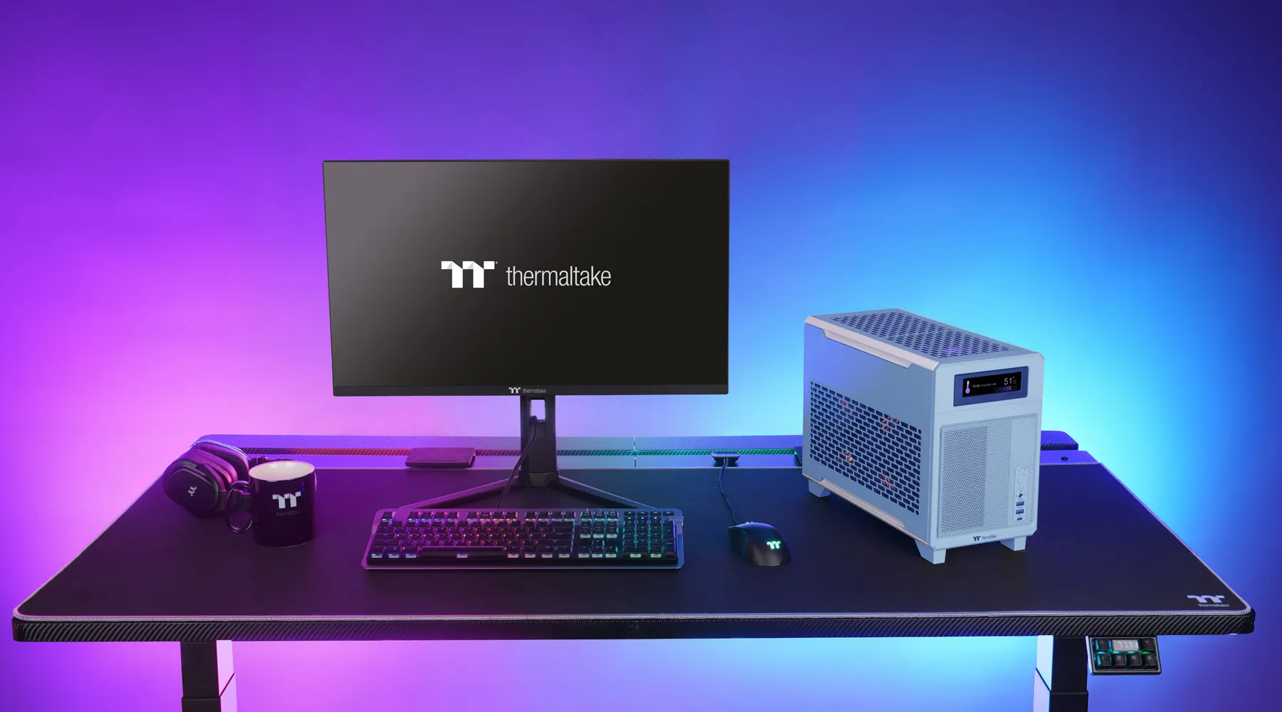 Thermaltake TR100 Hydrangea Blue Mini Tower Chassis overview 1
