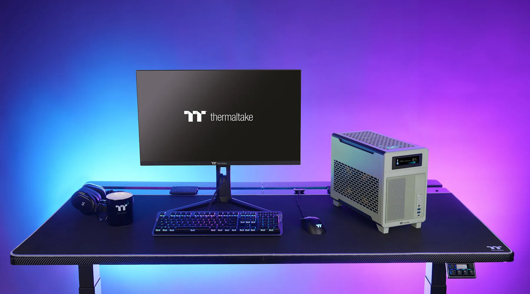 Thermaltake TR100 Mini Tower Mini-ITX Computer Chassis (Matcha Green) overview 1