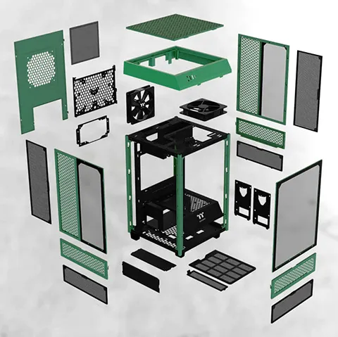 Thermaltake The Tower 100 Racing Green Mini ITX Chassis overview 11