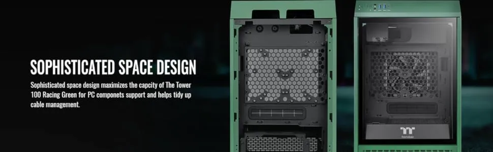 Thermaltake The Tower 100 Racing Green Mini ITX Chassis overview 6