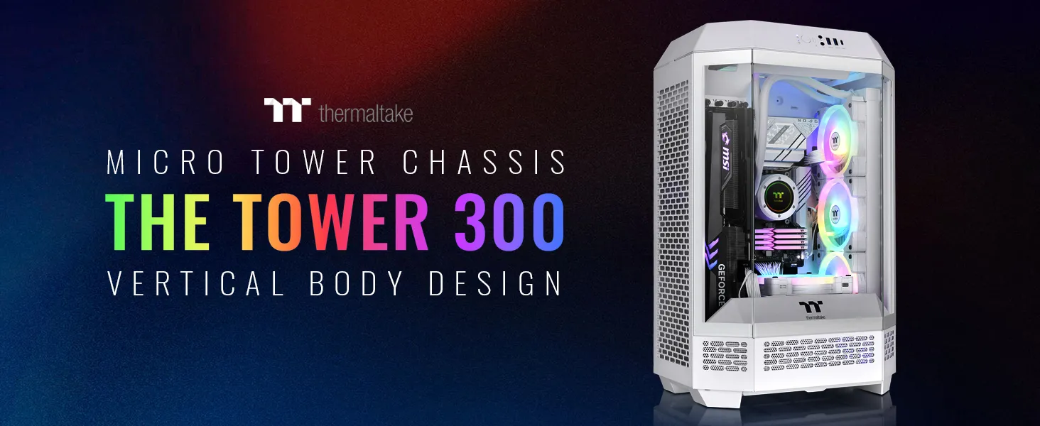 Thermaltake The Tower 300 Snow (M-ATX) Mini Tower Cabinet (White) overview 1