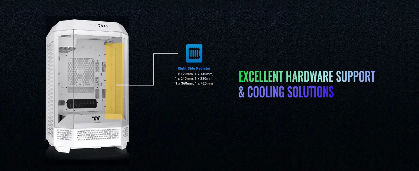 Thermaltake The Tower 300 Snow (M-ATX) Mini Tower Cabinet (White) overview 12