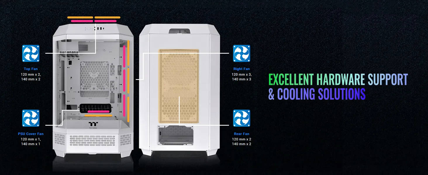 Thermaltake The Tower 300 Snow (M-ATX) Mini Tower Cabinet (White) overview 13