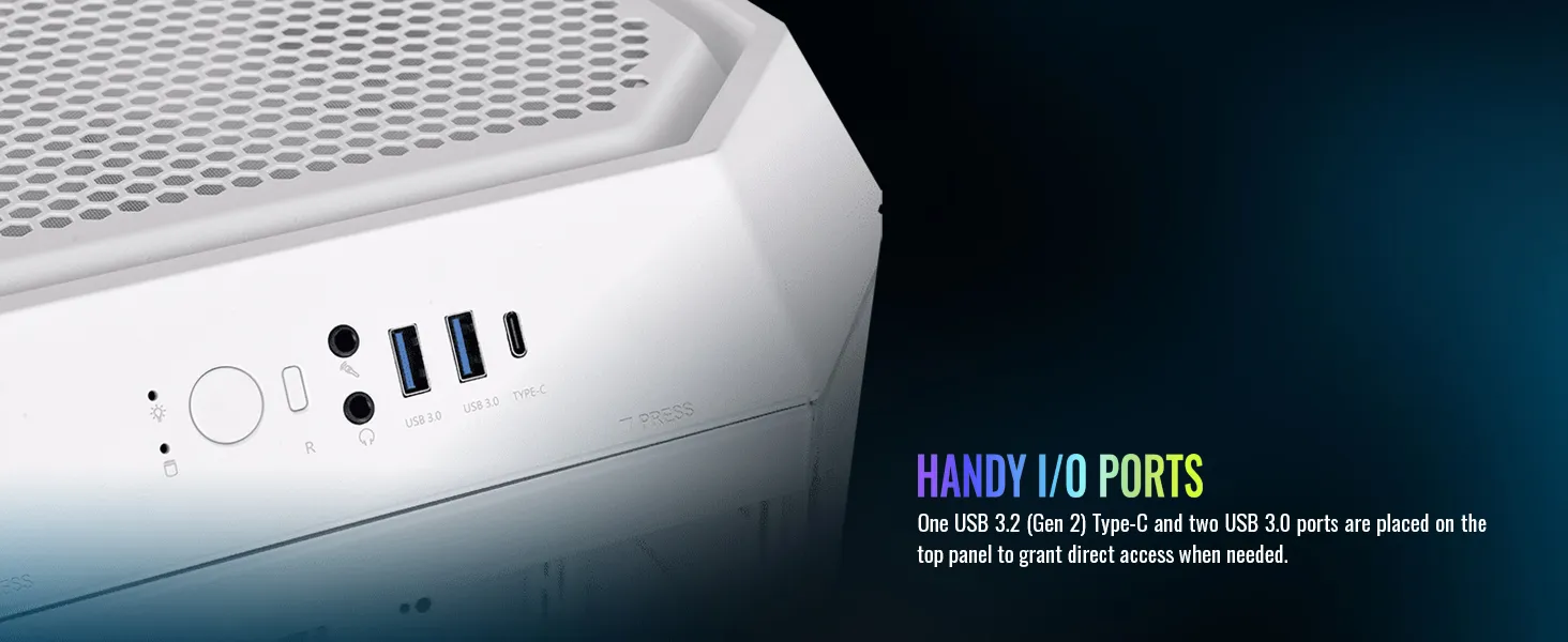 Thermaltake The Tower 300 Snow (M-ATX) Mini Tower Cabinet (White) overview 16