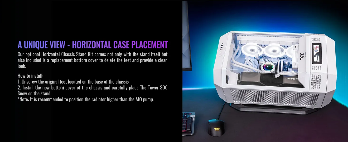 Thermaltake The Tower 300 Snow (M-ATX) Mini Tower Cabinet (White) overview 5