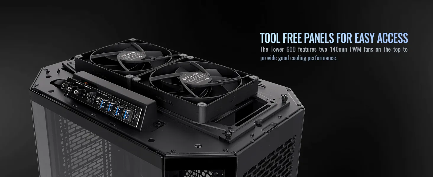 Thermaltake The Tower 600 ATX Mid Tower Case (Black) overview 14
