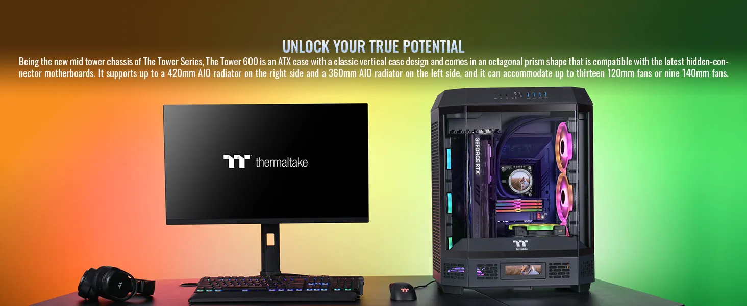 Thermaltake The Tower 600 ATX Mid Tower Case (Black) overview 3