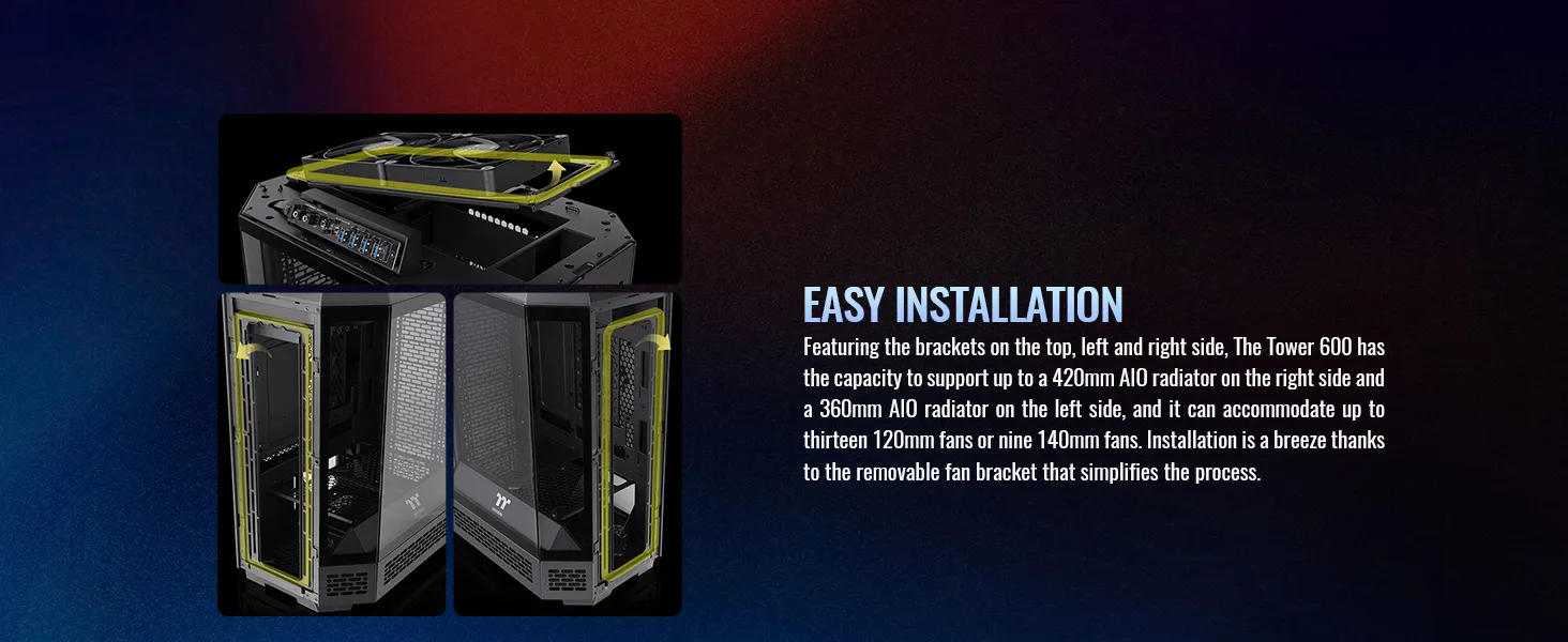 Thermaltake The Tower 600 ATX Mid Tower Case (Black) overview 32